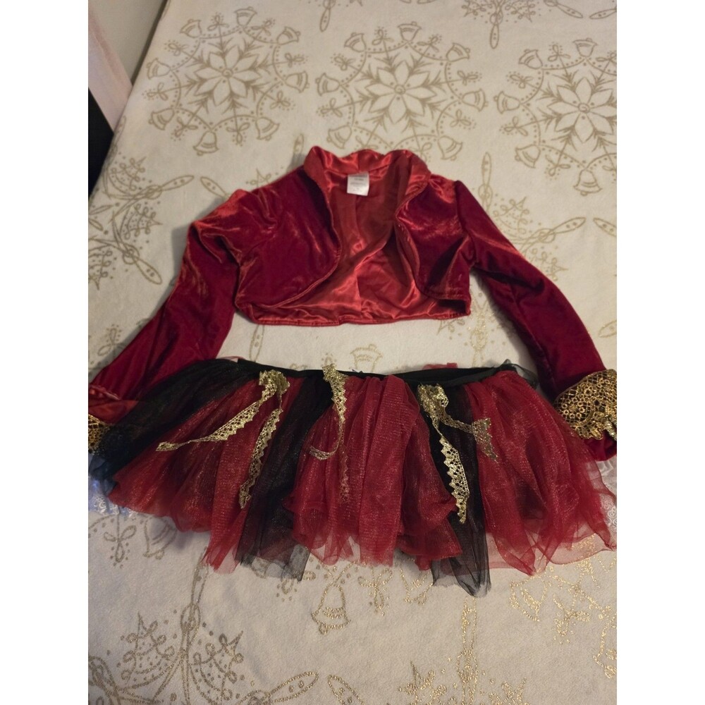 Playboy Costume Collection 2007 Pirate Burlesque Tutu Velvet S/M Red Black Gold